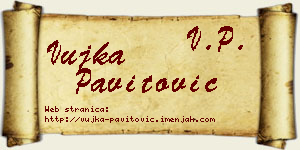 Vujka Pavitović vizit kartica